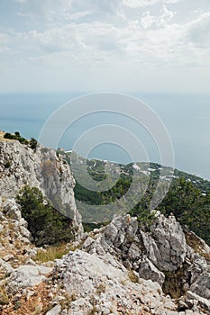 mountains in nature hiking journey rocks