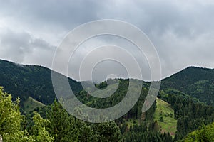 Mountains near castle Strecno