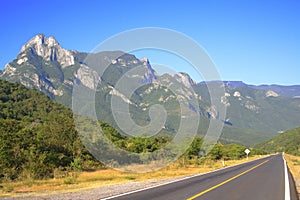 Mountains and road in nuevo leon, mexico VI photo