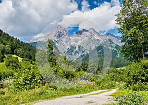 Mountains near Hinterthal and Maria Alm at the Steinerne Meer in Austria