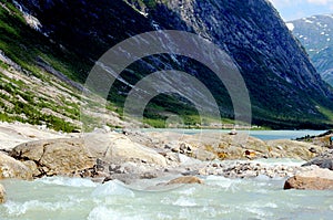 Mountains near Nigardsbreen glacier, Norway