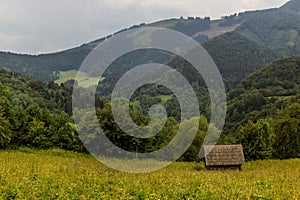 Mountains near Vlkolinec village in Nizke Tatry mountains, Slovak