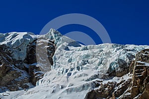 Nepal mountains, eight-thousander mountain peak area in Himalaya photo