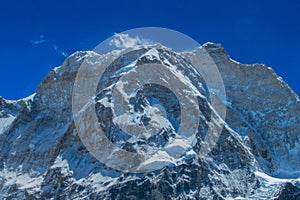 Nepal mountains, eight-thousander mountain peak area in Himalaya photo