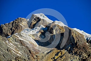 Nepal mountains, eight-thousander mountain peak area in Himalaya photo