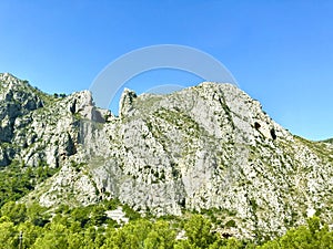 Mountains in northern Costa Blanca Spain