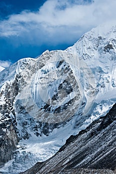 Mountains not far Gorak shep and Everest base camp