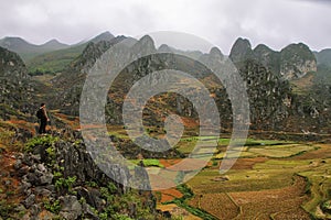 Mountains and paddies near Van in Ha Giang