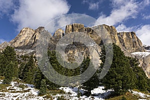 Mountains Pass Sella Trentino Italy