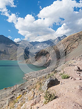 Lake of Yeso. Cajon del Maipo. Santiago of Chile photo