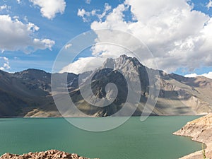 Lake of Yeso. Cajon del Maipo. Santiago of Chile photo