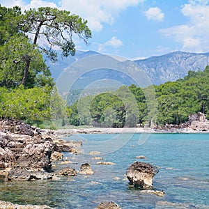 Mountains and picturesque coast