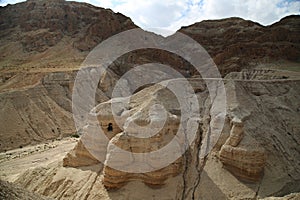 The mountains of Qumran where the Dead Sea Scrolls were found