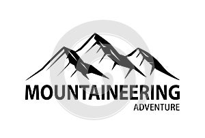 Mountains range silhouette isolated