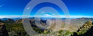 Mountains range, view from Pico de las Nieves, Gran Canaria, Spain