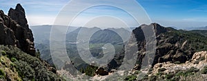 Mountains range, view from Pico de las Nieves, Gran Canaria, Spain