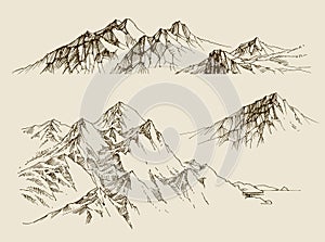 Mountains ranges set