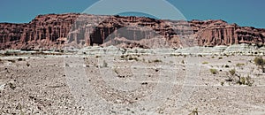 Mountains of red sandstone in Ischigualasto Park