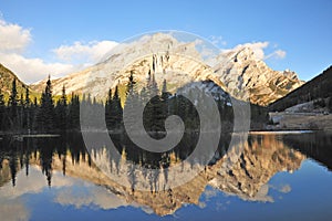 Mountains and reflection pond