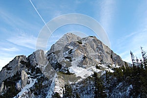 Mountains Ridge in winter