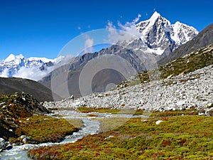 Mountains and river, Himalayas Nepal