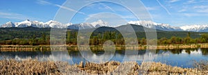 Mountains and river panorama