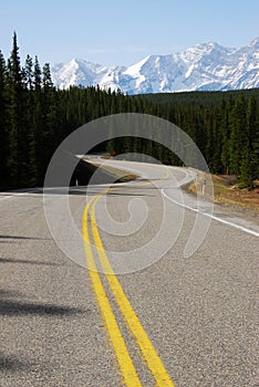 Mountains and road