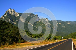 Mountains and road in nuevo leon, mexico III photo