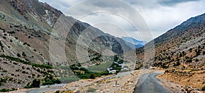 Mountains and road in leh Ladakh infia