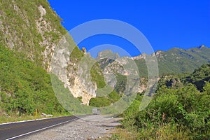 Mountains and road in nuevo leon, mexico VII