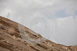 Mountains, rocks and hills of Judean desert in Israel, Middle East landmarks of Old Testament Bible times. Aerial view