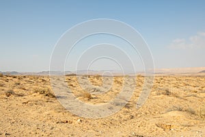 Mountains, rocks and hills of Judean desert in Israel, Middle East landmarks of Old Testament Bible times. Aerial view