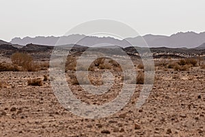 Mountains, rocks and hills of Judean desert in Israel, Middle East landmarks of Old Testament Bible times. Aerial view