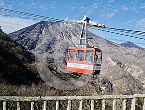 Mountains Ropeway Winter landscape Nikko Tochigi, Japan