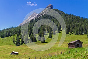 Mountains Rural Scenery. Austria, Alps, near Walderalm