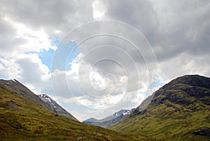 Mountains of the Scottish Highlands of Glencoe