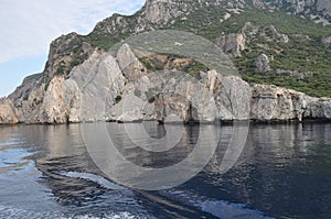 The mountains and sea on Mount Athos