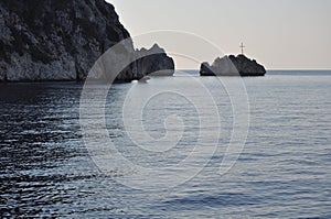 The mountains and sea on Mount Athos