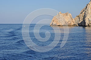 The mountains and sea on Mount Athos