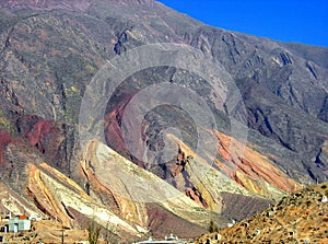 The mountains of Serrania del Hornocal, in Northern Argentina, on the border with Bolivia - Formations are made up of 11 different