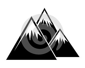 mountains silhouette vector symbol icon design. Beautiful illustration isolated on white background