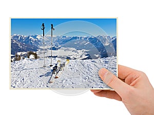 Mountains ski resort (Austria) photography in hand