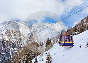 Mountains ski resort Kaprun Austria