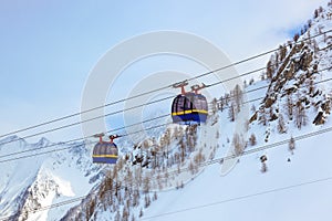 Mountains ski resort Kaprun Austria