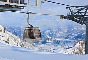 Mountains ski resort Kaprun Austria