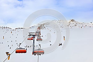 Mountains ski resort Solden Austria photo