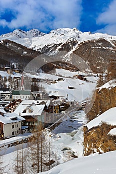 Mountains ski resort Solden Austria