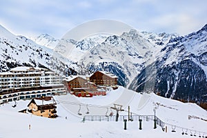 Mountains ski resort Solden Austria