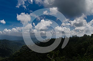 Mountains on the sky background