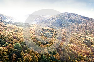 Mountains in Slovakia: Beautiful landscape in autumn. Colorful f